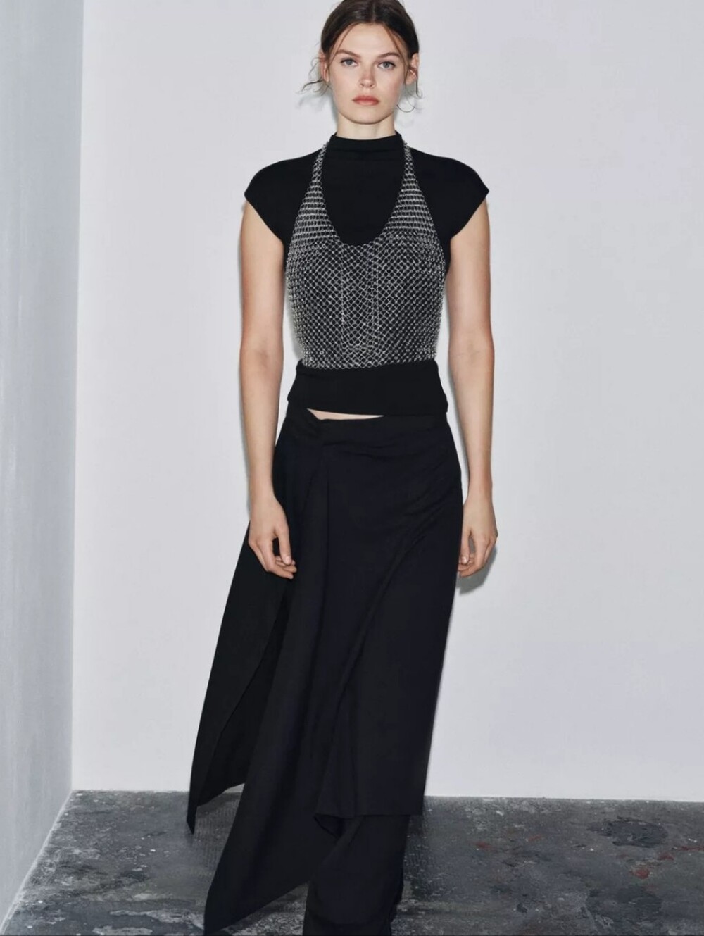BNWT! Zara Metal Ring Top